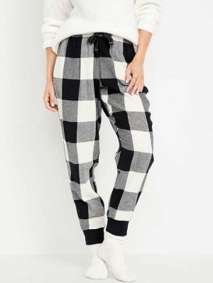 Old Navy Matching Flannel Jogger Pajama Pants Pyjama Damen Schwarz | 0164RAVPK