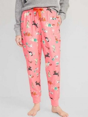 Old Navy Matching Flannel Jogger Pajama Pants Pyjama Damen Rosa | 6153SLPAG