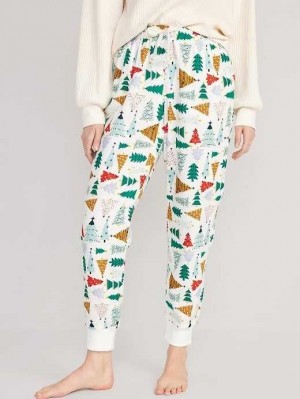 Old Navy Matching Flannel Jogger Pajama Pants Pyjama Damen O Christmas Tree | 8506ANLKM