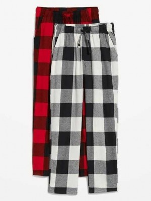 Old Navy Matching Flannel Pajama Pants 2-Pack Unterteile Herren Rot | 7409PEWLQ