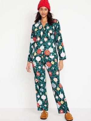 Old Navy Matching Flannel Pajama Set Pyjama Damen Tinsel Town | 4596THIPX