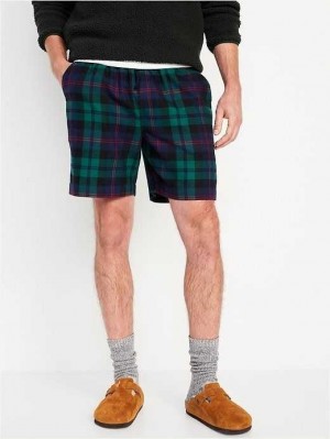 Old Navy Matching Flannel Pajama Shorts Unterteile Herren Schwarz | 8017OCNKL