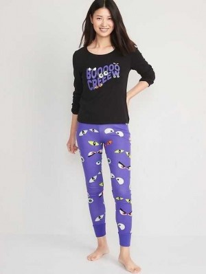 Old Navy Matching Graphic Pajama Set Pyjama Damen Booooo Creeew | 0471BJARX