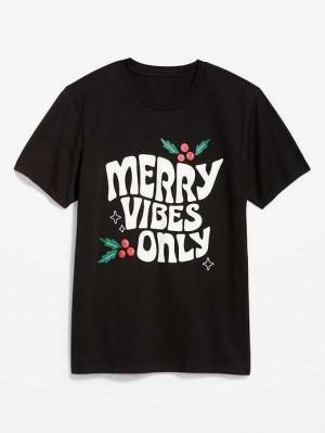 Old Navy Matching Graphic T-Shirt T-shirts Herren Schwarz | 0382HZFKQ