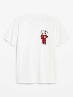 Old Navy Matching Graphic T-Shirt T-shirts Herren Weiß | 8072RKWZU