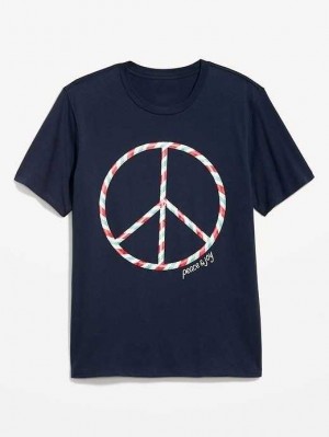Old Navy Matching Graphic T-Shirt T-shirts Herren Navy | 0856BONJD
