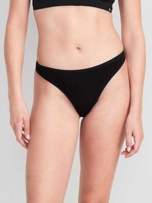 Old Navy Matching Klassische Tanga Underwear Unterwäsche Damen Schwarz | 7142LPRSM