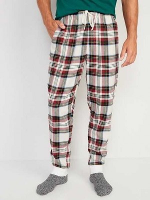 Old Navy Matching Plaid Flannel Jogger Pajama Pants Pyjama Herren Weiß | 6971YQJPK