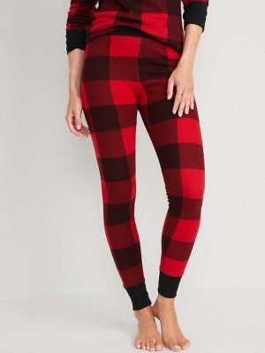 Old Navy Matching Printed Thermal-Knit Pajama Leggings Pyjama Damen Rot | 4051XIEKU