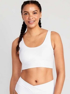 Old Navy Matching Scoop-Neck Longline Bikini Swim Top Badeanzüge Damen Calla Lily | 0935IRMBW