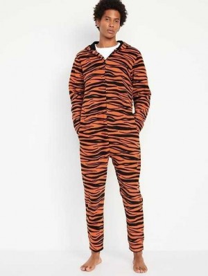 Old Navy Matching Tiger One-Piece Pajamas Unterteile Herren Tiger Stripes | 3984CQXOY