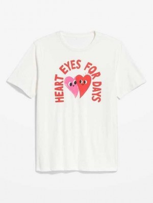 Old Navy Matching Valentine-Graphic T-Shirt T-shirts Herren Hellblau | 6189USXQV