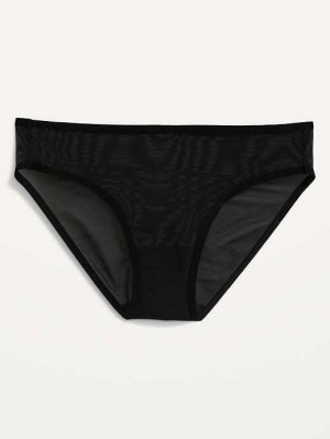 Old Navy Mesh Bikini Underwear Unterwäsche Damen Schwarz | 1023KXWFZ