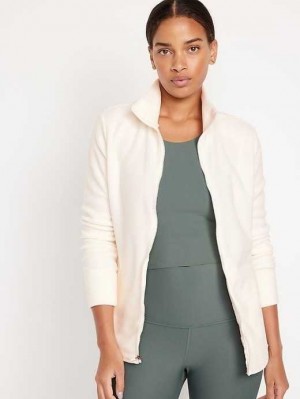 Old Navy Microfleece Zip Jacket Lauftop Damen Creme De La Creme | 8925BRUIS