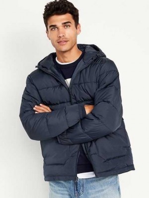 Old Navy Mit Kapuze Gesteppt Puffer Jacket Mäntel Herren Navy | 1567JCNFG