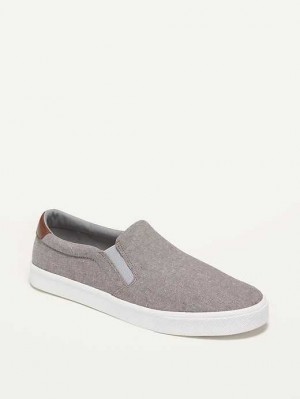 Old Navy Mixed-Fabric Slip-Ons Halbschuhe Herren Hellgrau | 9360FXRKB