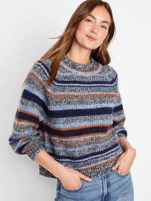 Old Navy Mock-Neck Cropped Pullover Strickjacke Damen Cool Space Dye | 5207TOYMF