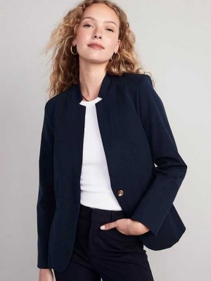 Old Navy Notched-Collar Pixie Blazer Mäntel Damen Navy | 0286GHRKL