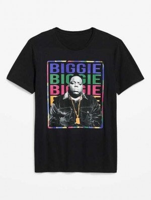 Old Navy Notorious B.I.G. Biggie Smalls Gender-Neutrale T-Shirt T-shirts Herren Schwarz | 1792OSNZJ
