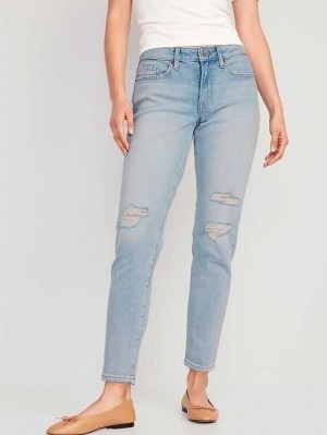 Old Navy OG Gerade Ankle Jeans Jeans Damen Carmen Destroy | 3842XDVKE