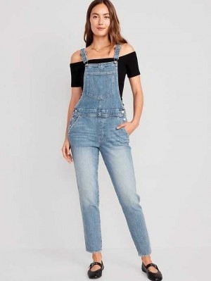 Old Navy OG Gerade Jean Overalls Jeans Damen Hellwaschen | 9526NQPXZ