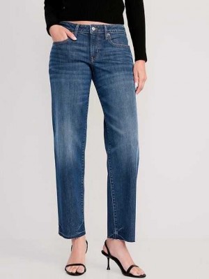 Old Navy OG Loose Cut-Off Jeans Jeans Damen Dunkelwaschen | 1508XWVFK