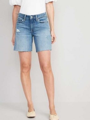 Old Navy OG Loose Ripped Cut-Off Jean Shorts Kurze Hose Damen Nala | 3281QLCXI