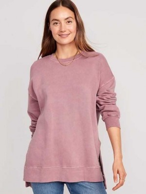 Old Navy Oversized Boyfriend Tunic Sweatshirt Sweatshirt Damen Woodrose | 4076TYBXM