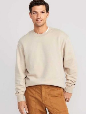 Old Navy Oversized Crew-Neck Sweatshirt Sweatshirt Herren Grau | 2043LIKBA