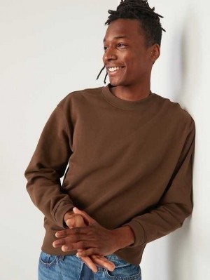 Old Navy Oversized Crew-Neck Sweatshirt Sweatshirt Herren Espresso Bark | 2867JWZNV