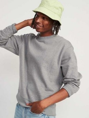 Old Navy Oversized Crew-Neck Sweatshirt Sweatshirt Herren Grau | 4812CSOKI