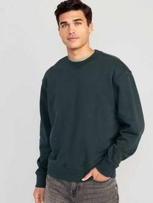 Old Navy Oversized Crew-Neck Sweatshirt Sweatshirt Herren Tiefesgrün | 7893BTRXS