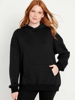 Old Navy Oversized Fleece Hoodie Hoodie Damen Schwarz | 0219QTJYL