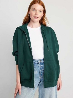 Old Navy Oversized Full-Zip Hoodie Hoodie Damen Türkis | 2846HCIDA