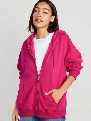 Old Navy Oversized Full-Zip Hoodie Hoodie Damen Rosa | 0475BDALN