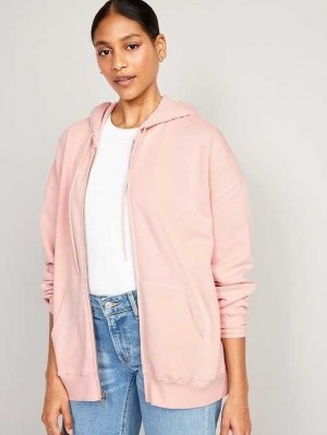 Old Navy Oversized Full-Zip Hoodie Hoodie Damen Rosa | 4726RTIGE