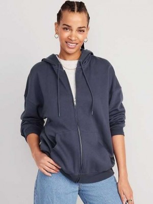 Old Navy Oversized Full-Zip Hoodie Hoodie Damen Volcanic Glass | 0853BZYLH