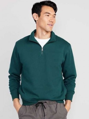 Old Navy Oversized Quarter-Zip Mock-Neck Sweatshirt Sweatshirt Herren Türkis | 9127XFBDT