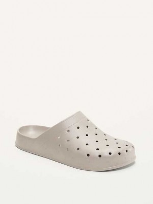 Old Navy Perforated Clog Shoes Clogs Damen Hellgrau Braun | 2803SVCEP