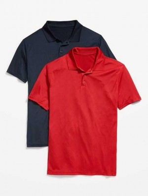 Old Navy Performance Core Polo 2-Pack Sportbekleidung Herren Rot | 8905ELPKR