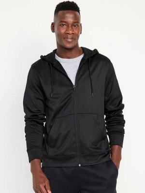 Old Navy Performance Fleece Zip Hoodie Sportbekleidung Herren Schwarz | 0856WBUMG