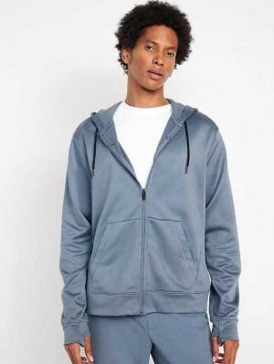 Old Navy Performance Fleece Zip Hoodie Sportbekleidung Herren Wintry Waters | 8302FTKUA