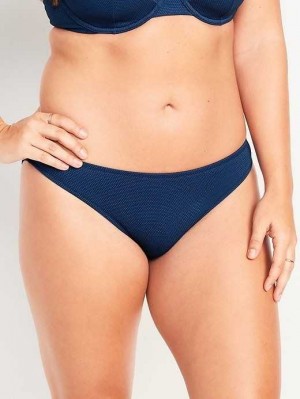 Old Navy Pique Klassische Bikini Swim Bottoms Badeanzüge Damen Navy | 3854CQABI