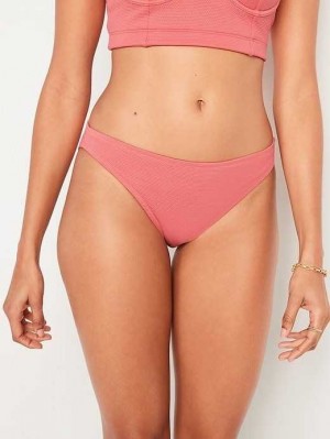 Old Navy Pique Klassische Bikini Swim Bottoms Badeanzüge Damen Rosa | 8697XCWHL