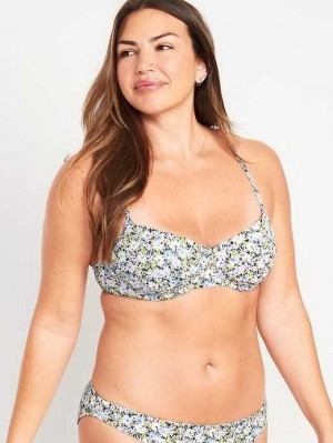 Old Navy Pique Underwire Bikini Swim Top Badeanzüge Damen Blau | 9782YVJST
