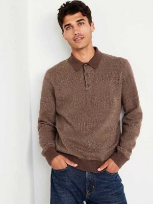 Old Navy Polo Pullover Pullover Pullover Herren Herringbone | 4890LVRDH