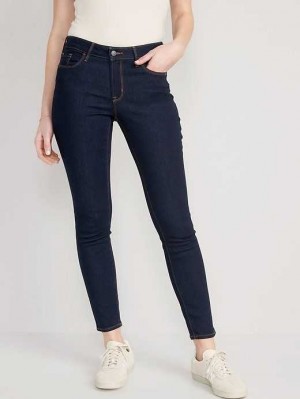 Old Navy Pop Icon Schlank Jeans Jeans Damen Dunkelwaschen | 0675QAJTX