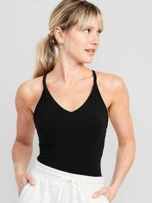 Old Navy PowerChill Riemchen Bodysuit Lauftop Damen Schwarz | 0951RZGNI