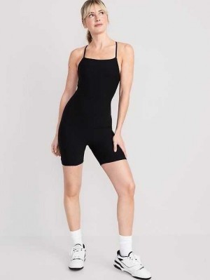 Old Navy PowerLite Lycra ADAPTIV Kurzes Bodysuit Sportbekleidung Damen Schwarz | 5086ZWACN