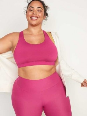 Old Navy PowerPress Riemchen Sports Bra Sportbekleidung Damen Fuchsie | 3170PEJZC
